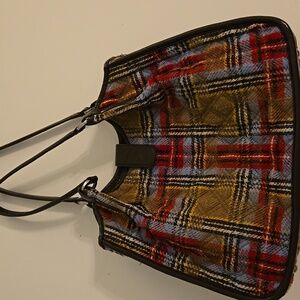 Vera Bradley Highland Plaid Quilted Wool Tote Purse Shoulder Bag